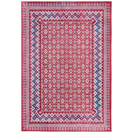 Safavieh 9 x 12 ft. Brentwood Transitional Rectangle Power Loomed Rug Red & Ivory BNT899Q-9